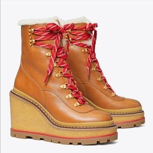 COPY - Tory Burch Hiker Wedge 95 MM Shearling Bootie